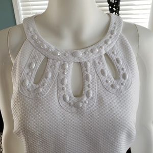 London Times Embellished Cutout Sheath Dress